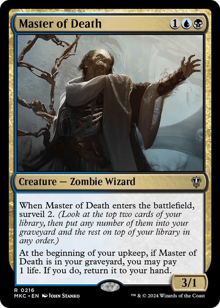 Master of Death (MKC-216) - Murders at Karlov Manor Commander - Premium MTG Single from Wizards of the Coast - Just $0.25! Shop now at Game Crave Tournament Store