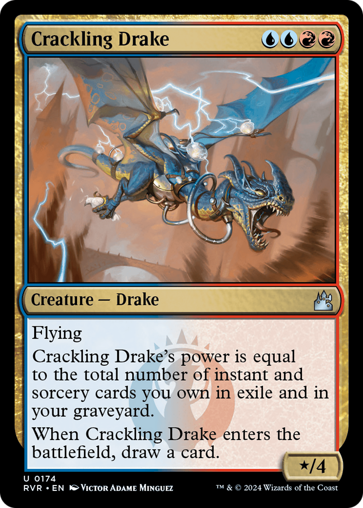 Crackling Drake (RVR-174) - Ravnica Remastered Foil - Premium MTG Single from Wizards of the Coast - Just $0.25! Shop now at Game Crave Tournament Store