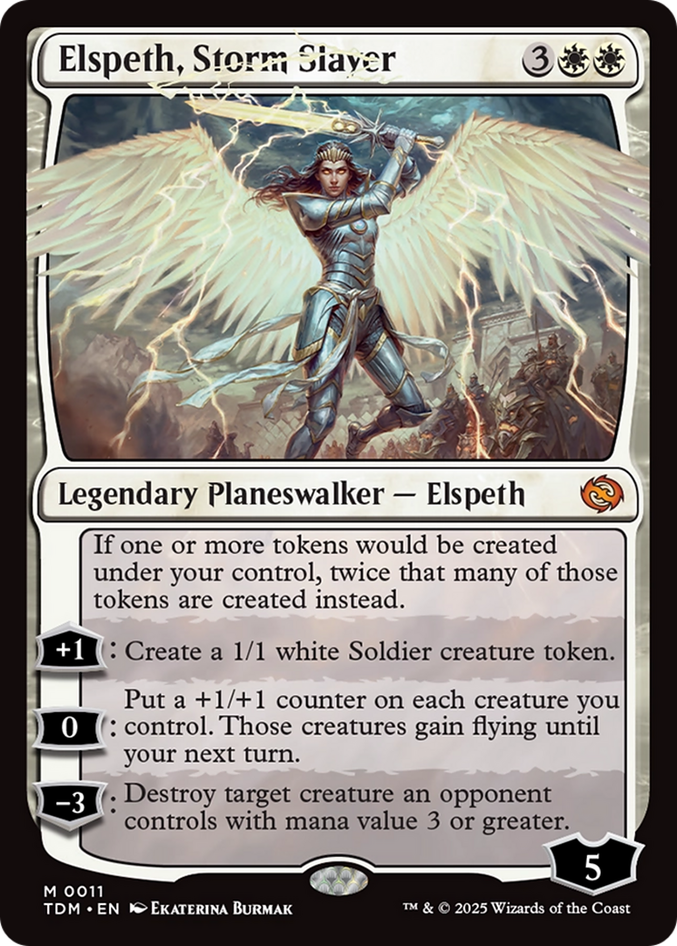 Elspeth, Storm Slayer (TDM-011) - Tarkir: Dragonstorm - Premium MTG Single from Wizards of the Coast - Just $6.69! Shop now at Game Crave Tournament Store