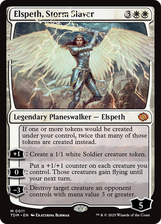 Elspeth, Storm Slayer (TDM-011) - Tarkir: Dragonstorm - Premium MTG Single from Wizards of the Coast - Just $6.69! Shop now at Game Crave Tournament Store