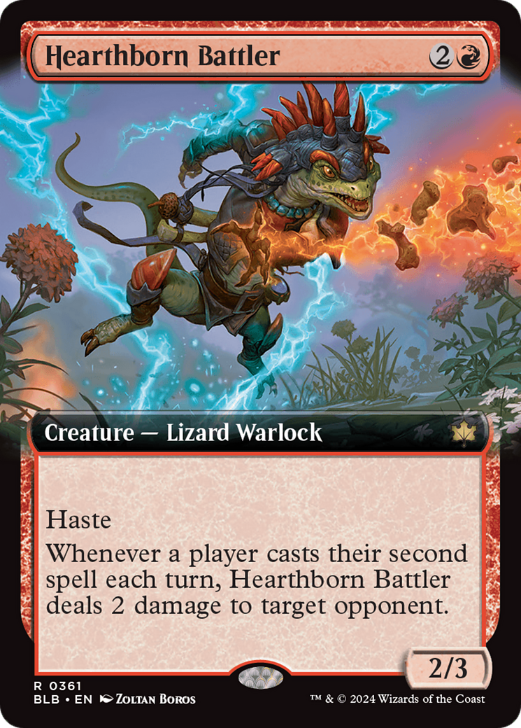 Hearthborn Battler (BLB-361) - Bloomburrow: (Extended Art) - Premium MTG Single from Wizards of the Coast - Just $0.25! Shop now at Game Crave Tournament Store