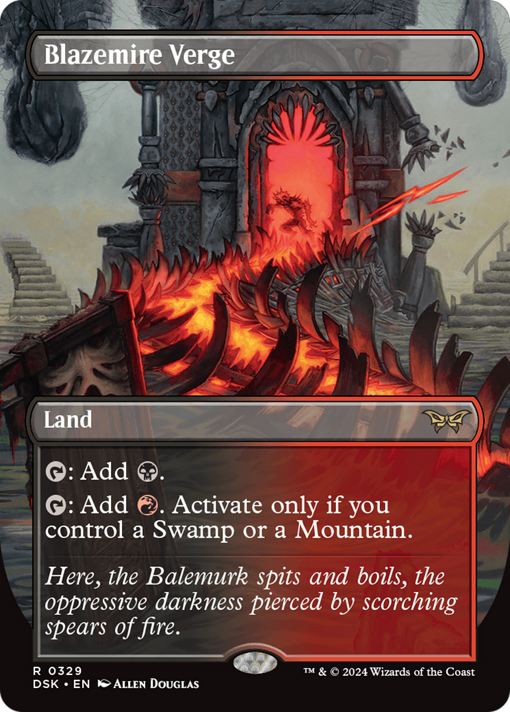 Blazemire Verge (DSK-329) - Duskmourn: House of Horror (Borderless) - Premium MTG Single from Wizards of the Coast - Just $6.76! Shop now at Game Crave Tournament Store