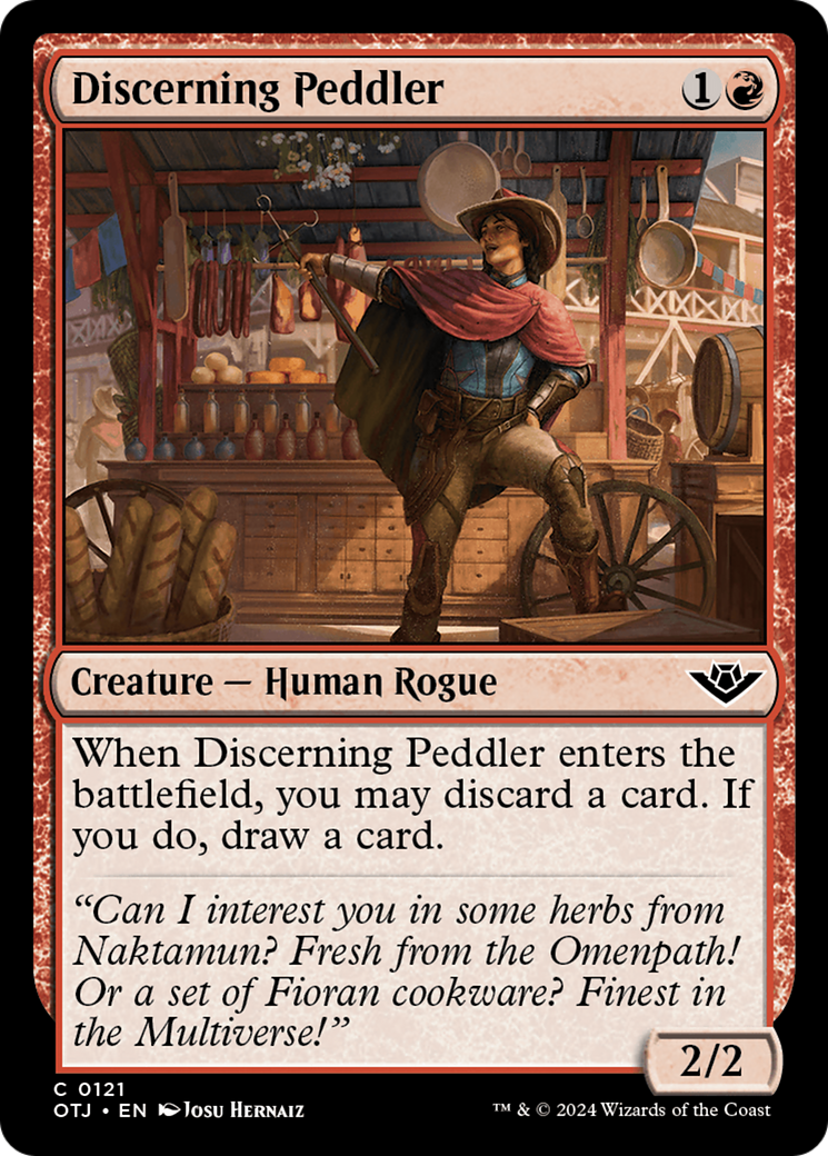Discerning Peddler (OTJ-121) - Outlaws of Thunder Junction - Premium MTG Single from Wizards of the Coast - Just $0.25! Shop now at Game Crave Tournament Store
