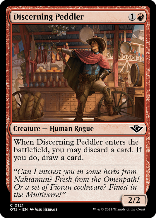 Discerning Peddler (OTJ-121) - Outlaws of Thunder Junction - Premium MTG Single from Wizards of the Coast - Just $0.25! Shop now at Game Crave Tournament Store