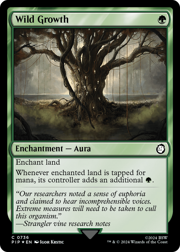 Wild Growth (PIP-736) - Fallout - Premium MTG Single from Wizards of the Coast - Just $23.23! Shop now at Game Crave Tournament Store