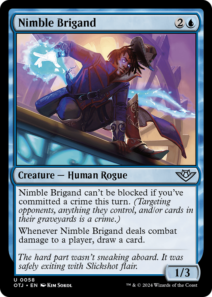Nimble Brigand (OTJ-058) - Outlaws of Thunder Junction Foil - Premium MTG Single from Wizards of the Coast - Just $0.25! Shop now at Game Crave Tournament Store