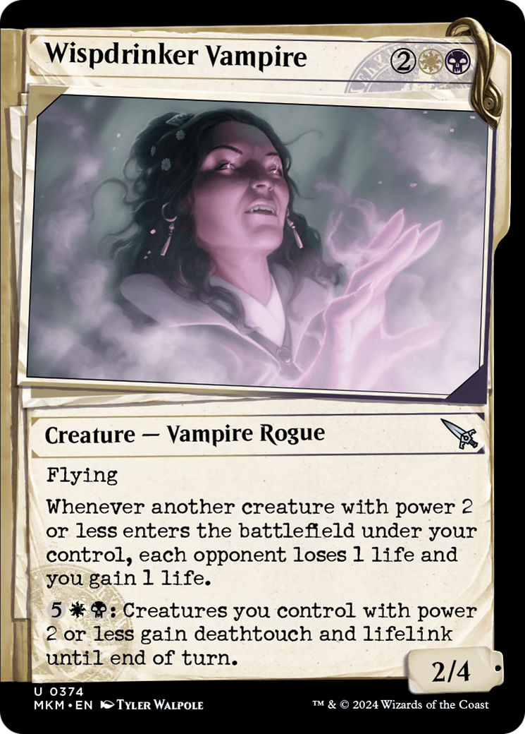 Wispdrinker Vampire (MKM-374) - Murders at Karlov Manor: (Showcase) - Premium MTG Single from Wizards of the Coast - Just $0.25! Shop now at Game Crave Tournament Store