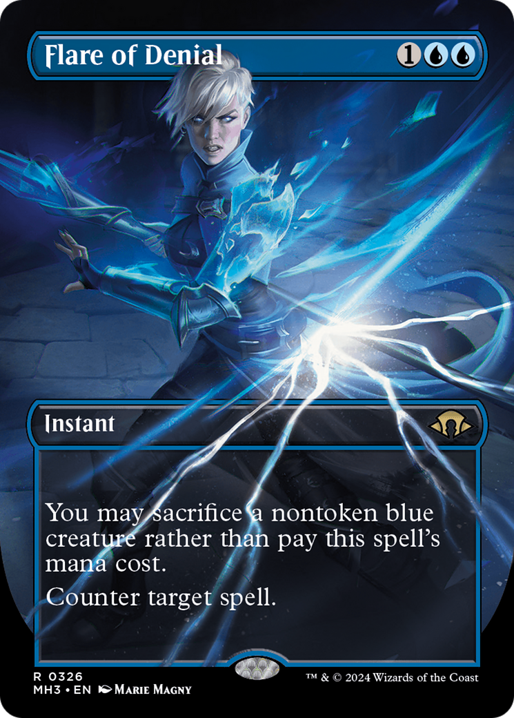 Flare of Denial (MH3-326) - Modern Horizons 3 (Borderless) Foil - Premium MTG Single from Wizards of the Coast - Just $25.55! Shop now at Game Crave Tournament Store