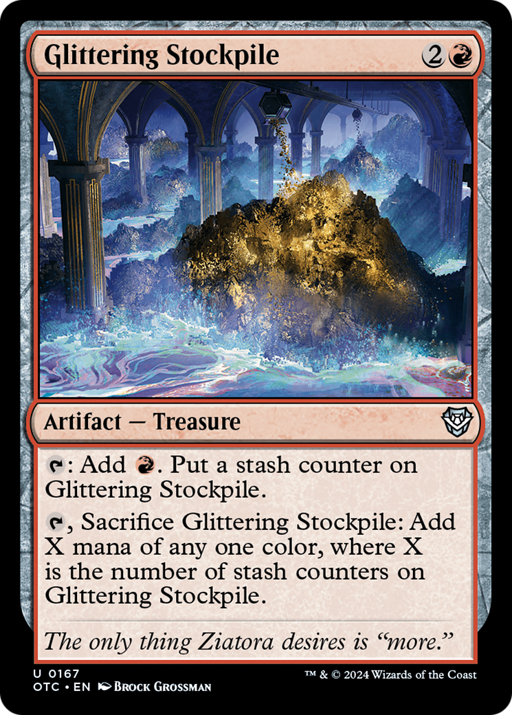 Glittering Stockpile (OTC-167) - Outlaws of Thunder Junction Commander - Premium MTG Single from Wizards of the Coast - Just $0.25! Shop now at Game Crave Tournament Store