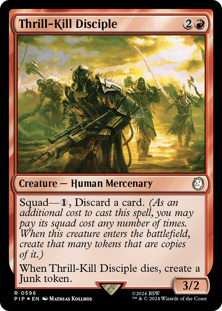 Thrill-Kill Disciple (PIP-596) - Fallout Foil - Premium MTG Single from Wizards of the Coast - Just $0.38! Shop now at Game Crave Tournament Store
