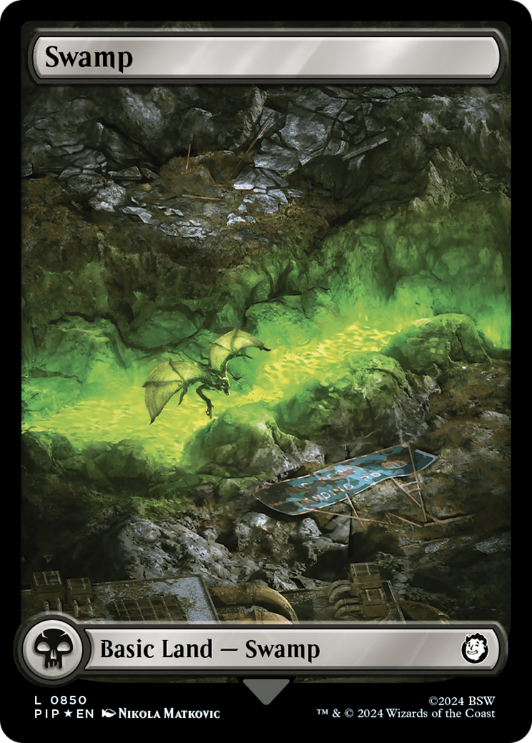 Swamp (PIP-850) - Fallout - Premium MTG Single from Wizards of the Coast - Just $5.14! Shop now at Game Crave Tournament Store