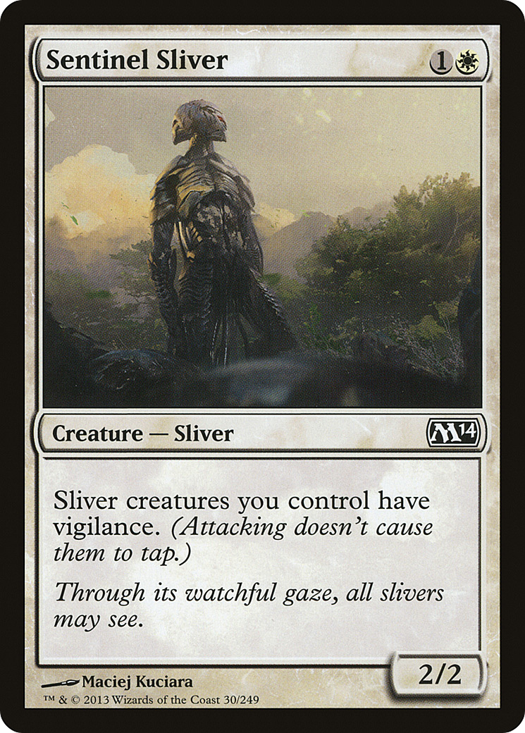 Sentinel Sliver (M14-030) - Magic 2014 Foil - Premium MTG Single from Wizards of the Coast - Just $9.62! Shop now at Game Crave Tournament Store