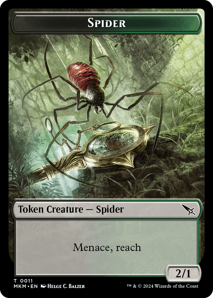 Spider (TMKM-011) - Murders at Karlov Manor Tokens Foil - Premium MTG Single from Wizards of the Coast - Just $0! Shop now at Game Crave Tournament Store