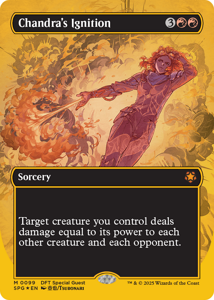 Chandra's Ignition (Borderless) (First-Place Foil) (SPG-099) - Aetherdrift - Premium MTG Single from Wizards of the Coast - Just $11.85! Shop now at Game Crave Tournament Store