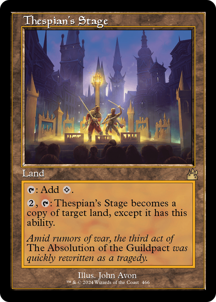 Thespian's Stage (RVR-466) - Ravnica Remastered - Premium MTG Single from Wizards of the Coast - Just $2.01! Shop now at Game Crave Tournament Store