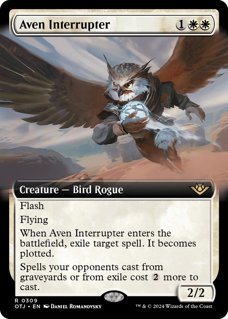 Aven Interrupter (OTJ-309) - Outlaws of Thunder Junction: (Extended Art) - Premium MTG Single from Wizards of the Coast - Just $3.77! Shop now at Game Crave Tournament Store