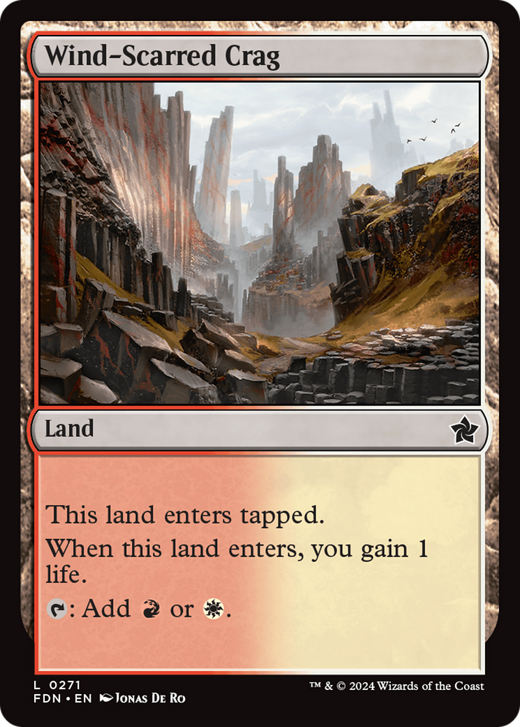 Wind-Scarred Crag (FDN-271) - Foundations Foil - Premium MTG Single from Wizards of the Coast - Just $0.25! Shop now at Game Crave Tournament Store