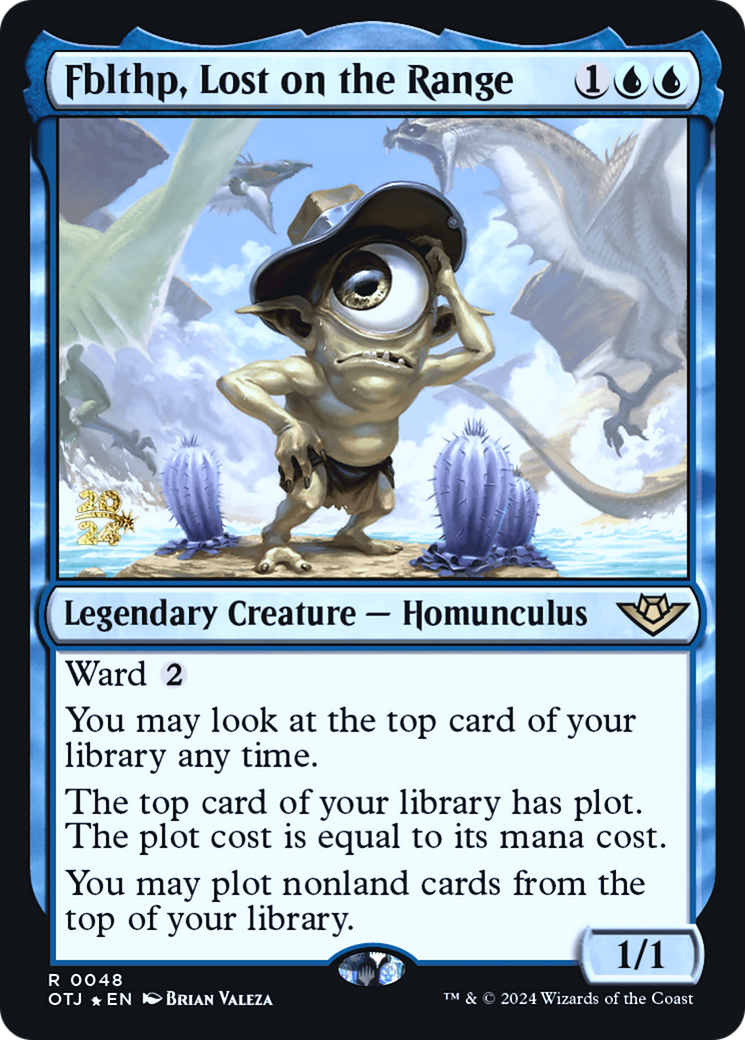 Fblthp, Lost on the Range (POTJ-48S) - Outlaws of Thunder Junction Promos Foil - Premium MTG Single from Wizards of the Coast - Just $0.58! Shop now at Game Crave Tournament Store