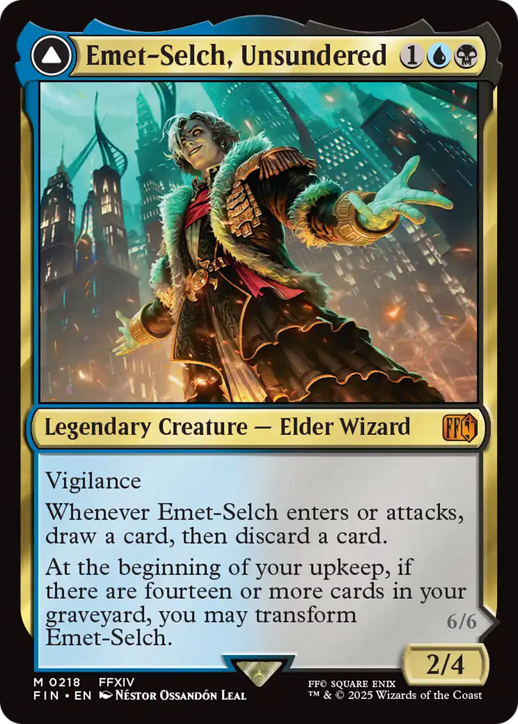 Emet-Selch, Unsundered // Hades, Sorcerer of Eld (FIN-218) - FINAL FANTASY Foil - Premium MTG Single from Wizards of the Coast - Just $1.46! Shop now at Game Crave Tournament Store