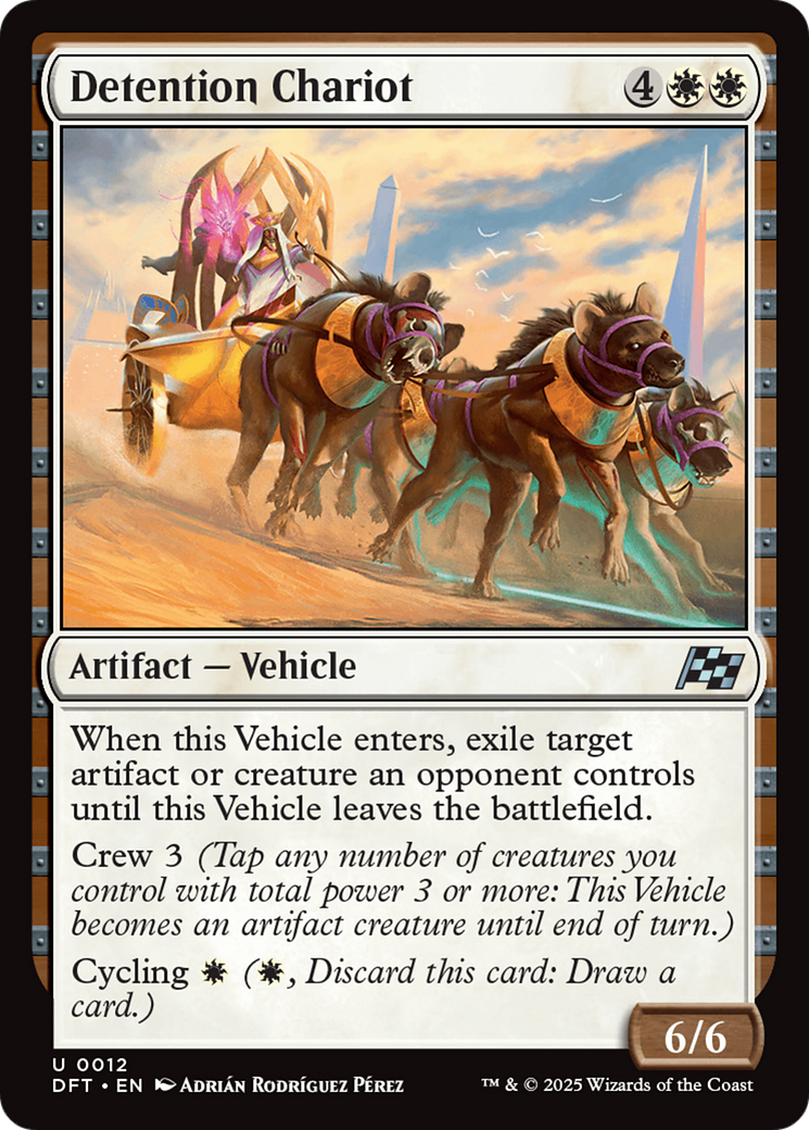 Detention Chariot (DFT-012) - Aetherdrift Foil - Premium MTG Single from Wizards of the Coast - Just $0.08! Shop now at Game Crave Tournament Store