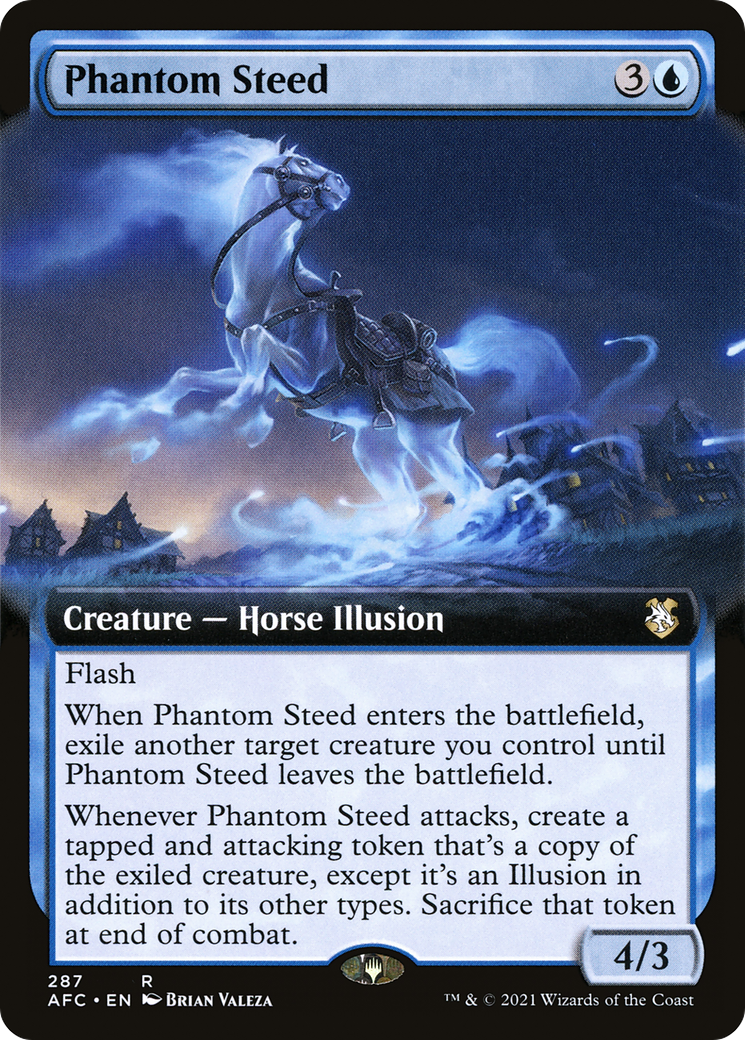 Phantom Steed (AFC-287) - Forgotten Realms Commander: (Extended Art) - Premium MTG Single from Wizards of the Coast - Just $0.42! Shop now at Game Crave Tournament Store