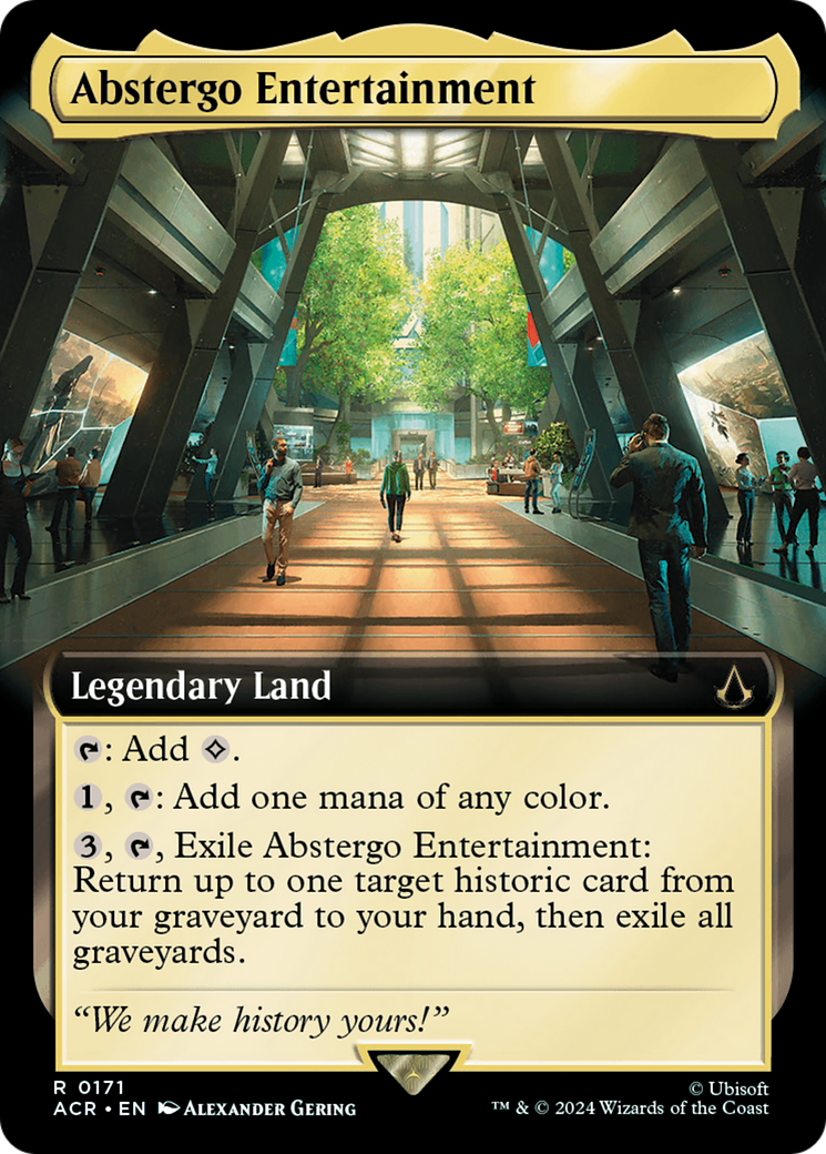 Abstergo Entertainment (ACR-171) - Assassin's Creed: (Extended Art) - Premium MTG Single from Wizards of the Coast - Just $1.58! Shop now at Game Crave Tournament Store