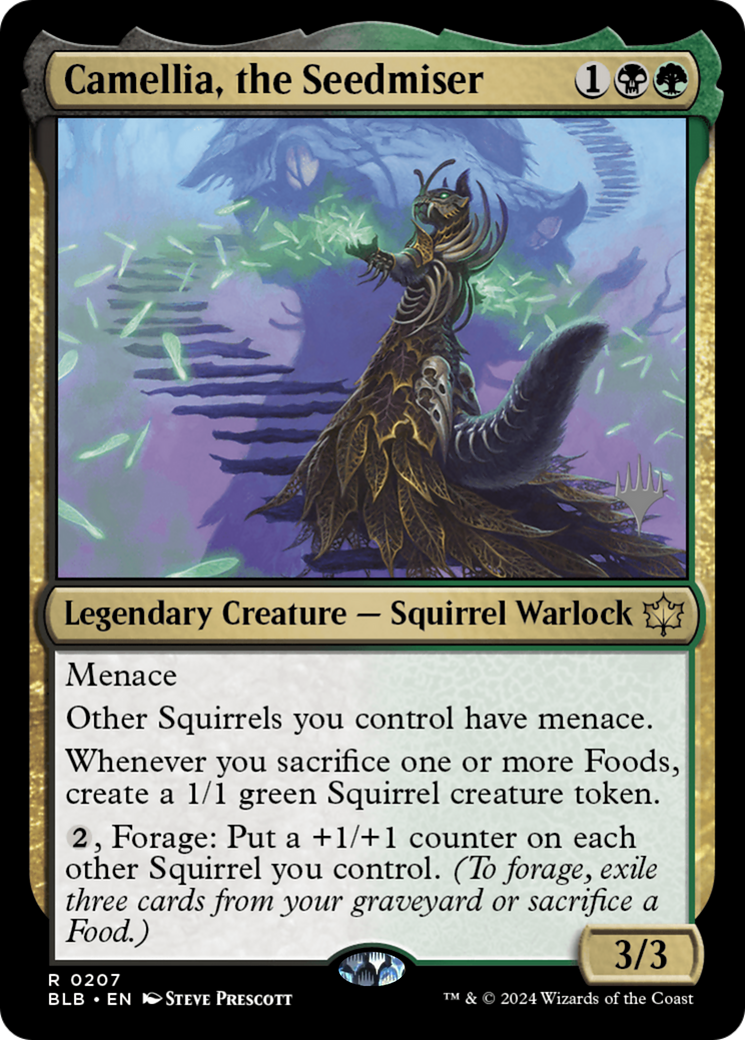 Camellia, the Seedmiser (PBLB-207P) - Bloomburrow Promos Foil - Premium MTG Single from Wizards of the Coast - Just $0.98! Shop now at Game Crave Tournament Store