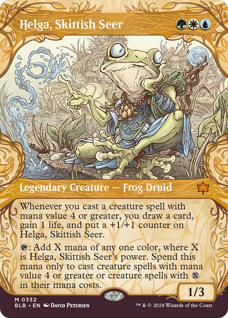 Helga, Skittish Seer (BLB-332) - Bloomburrow Foil - Premium MTG Single from Wizards of the Coast - Just $6.53! Shop now at Game Crave Tournament Store