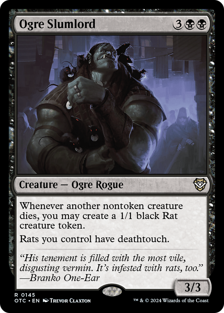 Ogre Slumlord (OTC-145) - Outlaws of Thunder Junction Commander - Premium MTG Single from Wizards of the Coast - Just $0.25! Shop now at Game Crave Tournament Store