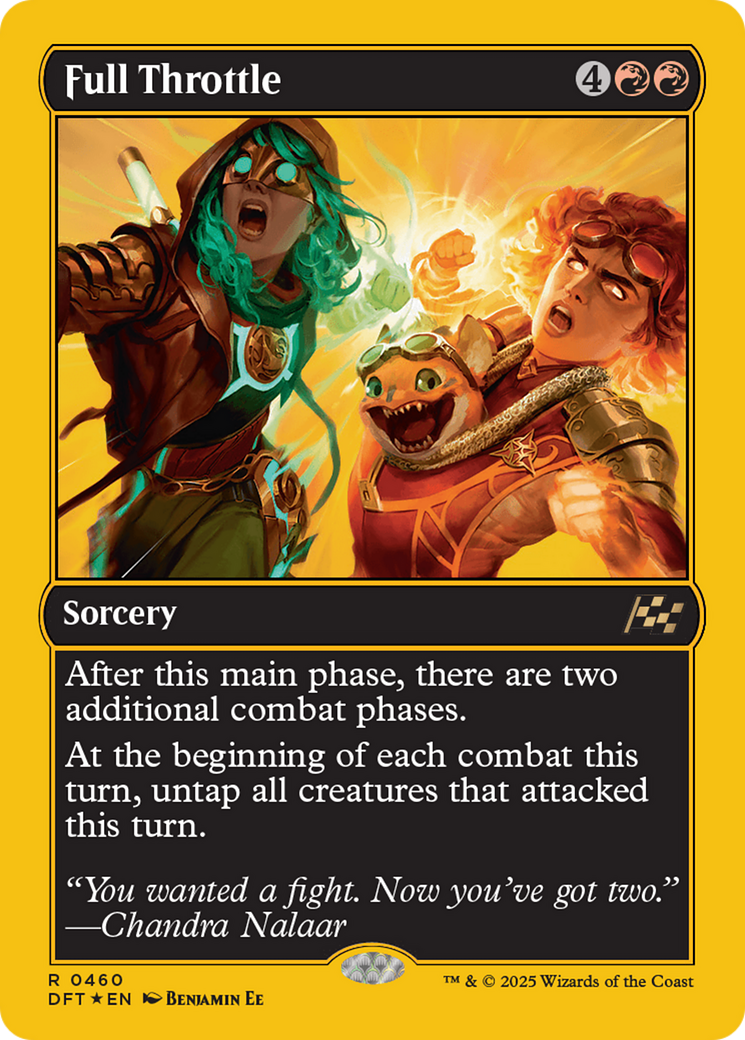 Full Throttle (First-Place Foil) (DFT-460) - Aetherdrift - Premium MTG Single from Wizards of the Coast - Just $1.90! Shop now at Game Crave Tournament Store