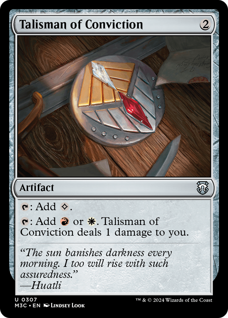 Talisman of Conviction (M3C-307) - Modern Horizons 3 Commander Foil - Premium MTG Single from Wizards of the Coast - Just $0.25! Shop now at Game Crave Tournament Store