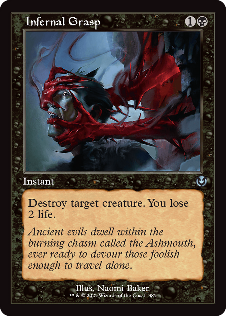 Infernal Grasp (Retro Frame) (-385) - Innistrad Remastered - Premium MTG Single from Wizards of the Coast - Just $0.56! Shop now at Game Crave Tournament Store