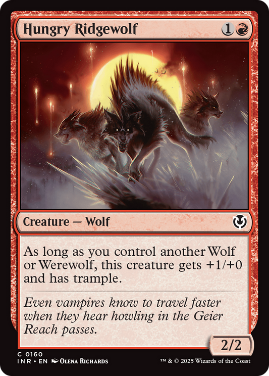 Hungry Ridgewolf (-160) - Innistrad Remastered Foil - Premium MTG Single from Wizards of the Coast - Just $0.25! Shop now at Game Crave Tournament Store