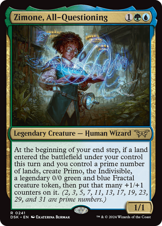 Zimone, All-Questioning (DSK-241) - Duskmourn: House of Horror - Premium MTG Single from Wizards of the Coast - Just $0.25! Shop now at Game Crave Tournament Store