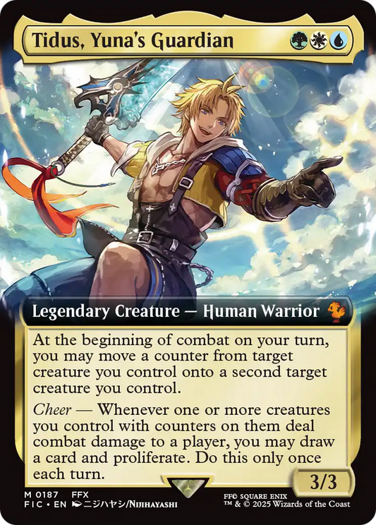 Tidus, Yuna's Guardian (FIC-187) - Commander: FINAL FANTASY: (Extended Art) Foil - Premium MTG Single from Wizards of the Coast - Just $9.49! Shop now at Game Crave Tournament Store