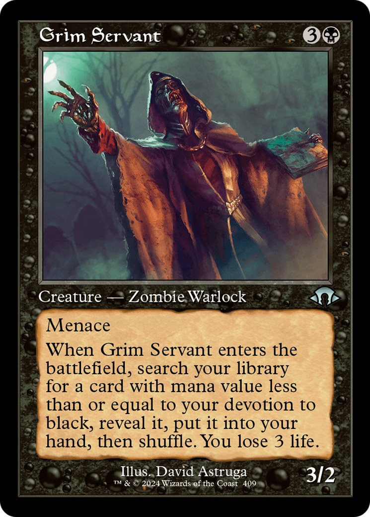 Grim Servant (MH3-409) - Modern Horizons 3 Foil - Premium MTG Single from Wizards of the Coast - Just $0.25! Shop now at Game Crave Tournament Store