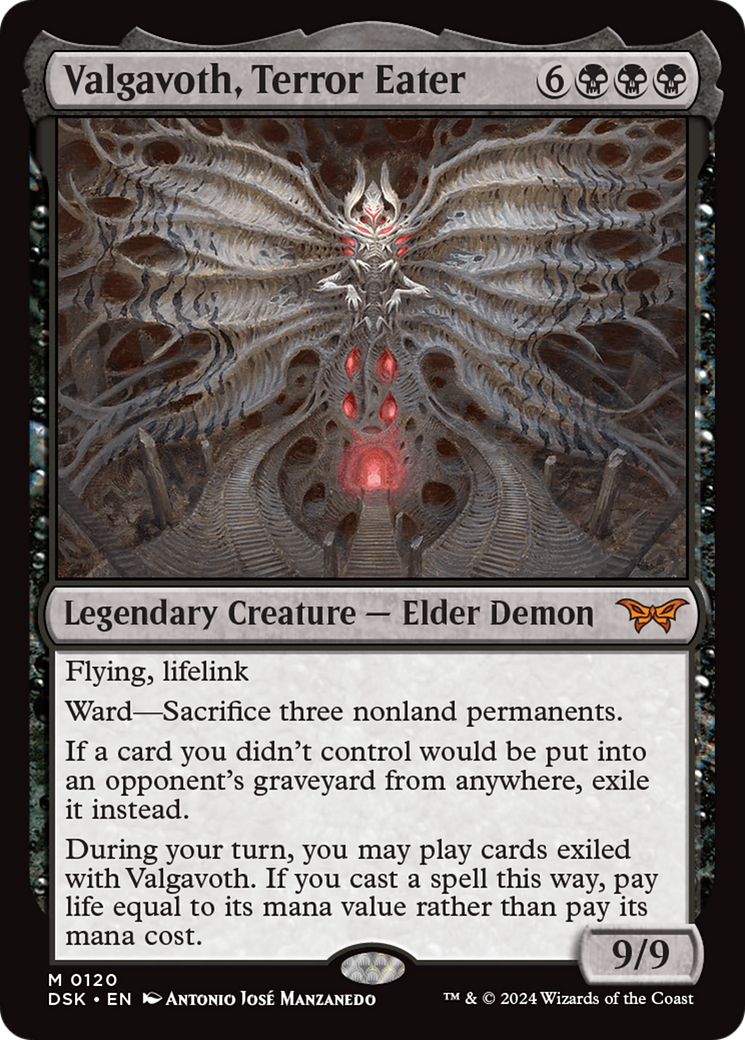 Valgavoth, Terror Eater (DSK-120) - Duskmourn: House of Horror - Premium MTG Single from Wizards of the Coast - Just $13.14! Shop now at Game Crave Tournament Store