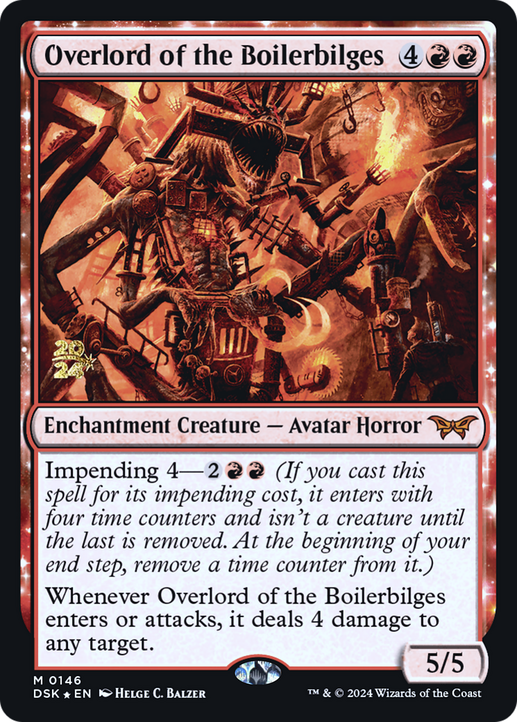 Overlord of the Boilerbilges (PDSK-146S) - Duskmourn: House of Horror Promos Foil - Premium MTG Single from Wizards of the Coast - Just $3.10! Shop now at Game Crave Tournament Store