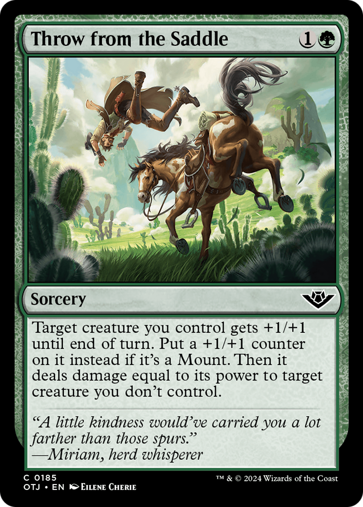 Throw from the Saddle (OTJ-185) - Outlaws of Thunder Junction - Premium MTG Single from Wizards of the Coast - Just $0.25! Shop now at Game Crave Tournament Store