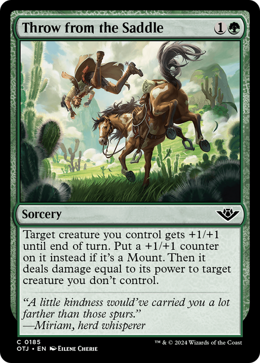 Throw from the Saddle (OTJ-185) - Outlaws of Thunder Junction - Premium MTG Single from Wizards of the Coast - Just $0.25! Shop now at Game Crave Tournament Store