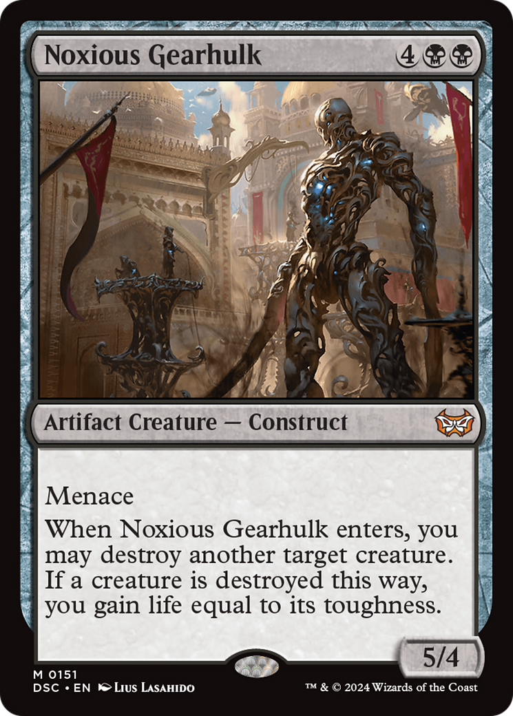 Noxious Gearhulk (DSC-151) - Duskmourn: House of Horror Commander - Premium MTG Single from Wizards of the Coast - Just $0.26! Shop now at Game Crave Tournament Store