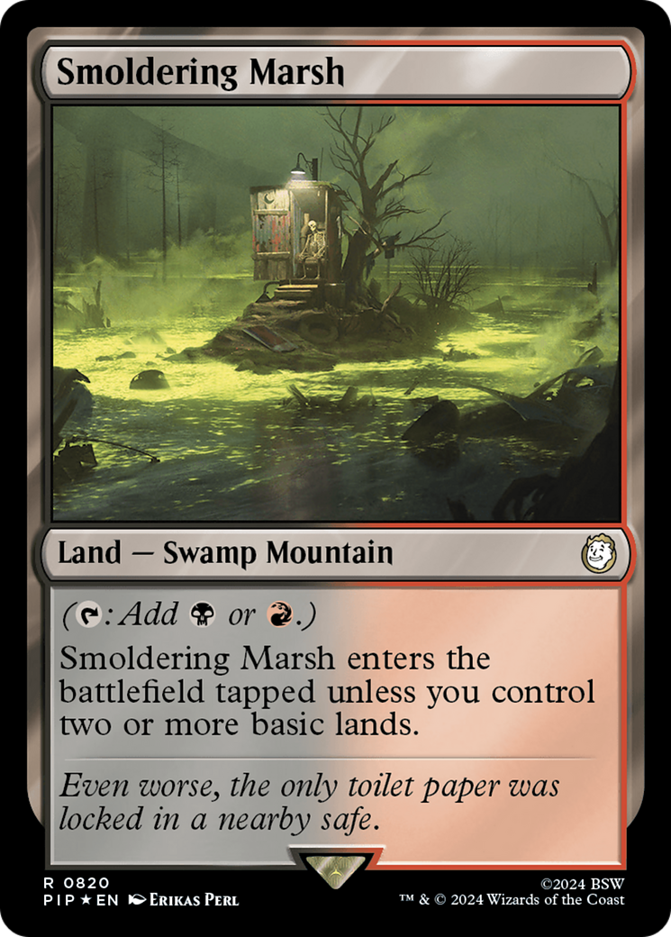 Smoldering Marsh (PIP-820) - Fallout Foil - Premium MTG Single from Wizards of the Coast - Just $1.17! Shop now at Game Crave Tournament Store