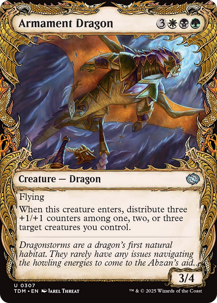 Armament Dragon (TDM-307) - Tarkir: Dragonstorm: (Showcase) Foil - Premium MTG Single from Wizards of the Coast - Just $0.09! Shop now at Game Crave Tournament Store