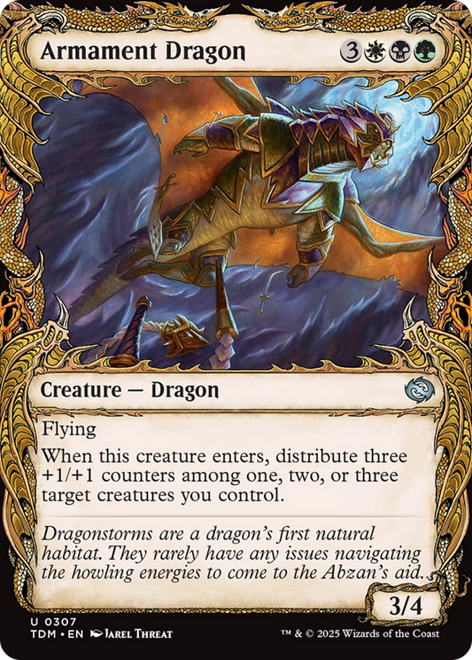 Armament Dragon (TDM-307) - Tarkir: Dragonstorm: (Showcase) Foil - Premium MTG Single from Wizards of the Coast - Just $0.09! Shop now at Game Crave Tournament Store