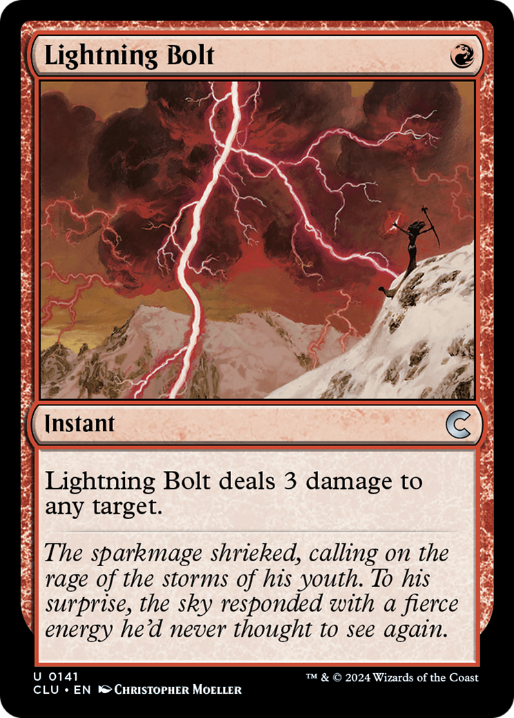 Lightning Bolt (CLU-141) - Ravnica: Clue Edition - Premium MTG Single from Wizards of the Coast - Just $0.70! Shop now at Game Crave Tournament Store