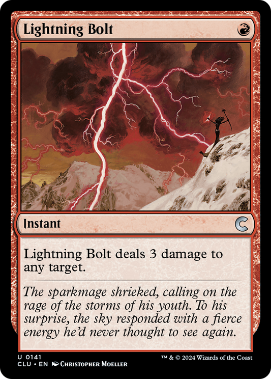 Lightning Bolt (CLU-141) - Ravnica: Clue Edition - Premium MTG Single from Wizards of the Coast - Just $0.70! Shop now at Game Crave Tournament Store