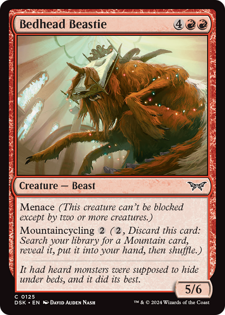 Bedhead Beastie (DSK-125) - Duskmourn: House of Horror - Premium MTG Single from Wizards of the Coast - Just $0.25! Shop now at Game Crave Tournament Store