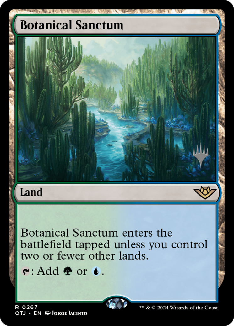 Botanical Sanctum (POTJ-267P) - Outlaws of Thunder Junction Promos Foil - Premium MTG Single from Wizards of the Coast - Just $1.58! Shop now at Game Crave Tournament Store