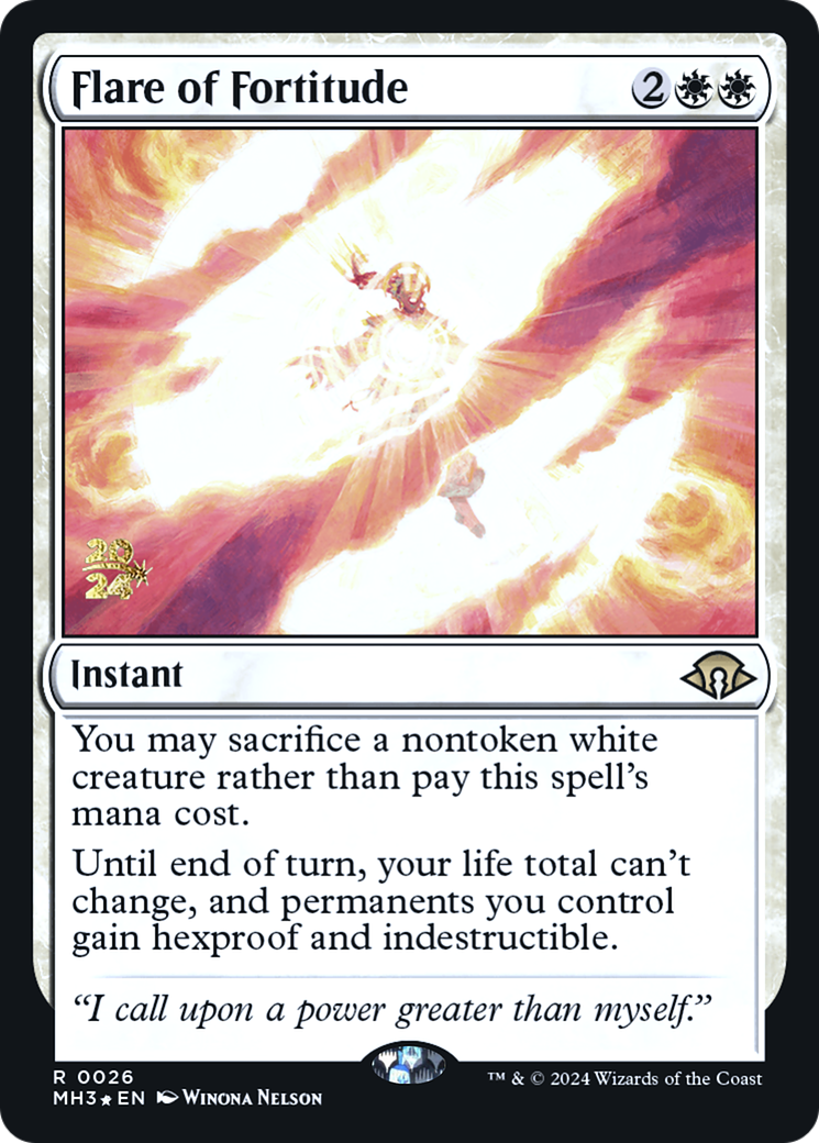 Flare of Fortitude (PMH3-26S) - Modern Horizons 3 Promos Foil - Premium MTG Single from Wizards of the Coast - Just $4! Shop now at Game Crave Tournament Store