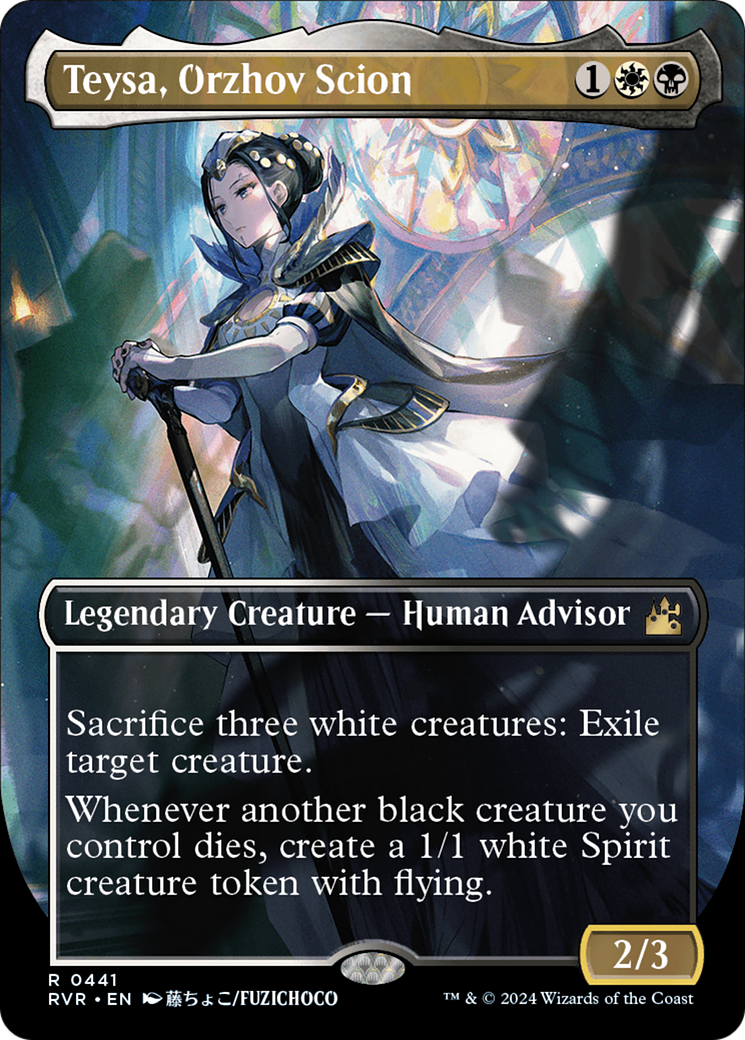 Teysa, Orzhov Scion (RVR-441) - Ravnica Remastered (Borderless) Foil - Premium MTG Single from Wizards of the Coast - Just $10.06! Shop now at Game Crave Tournament Store